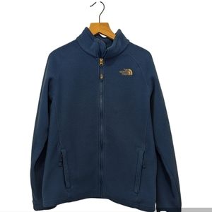 The North Face Boys Polar Blue Fleece Full Zip Collard Jacket Large 14/16